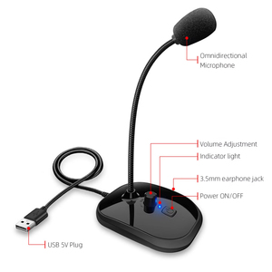 Microphone de <span class=keywords><strong>Table</strong></span> de haute qualité salle de conférence micro de bureau Microphone à col de cygne filaire pour ordinateur de jeu vocal de réunion - Product Image 4