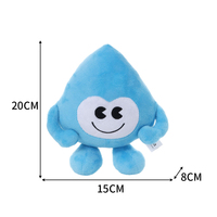 Protection de l'environnement source d'eau mascotte en peluche goutte d'eau jouet personnalisé en peluche sur pied mignon bleu goutte d'eau jouet poupée