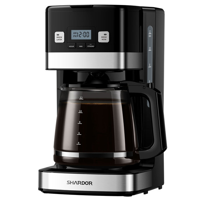 Automatic 12 Cup Coffee Machine 900W Power Motor Stainless Steel Reusable Filter Drip Coffee Maker