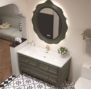 Espejo de baño de alta calidad, lavabo individual, gabinete rectangular de pared, mueble de lavabo para el hogar - Product Image 2