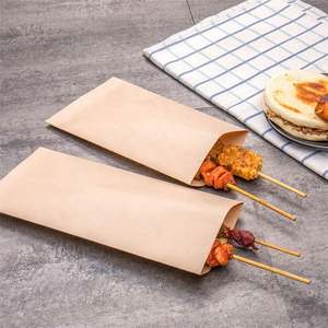 Sac en papier kraft brun long biodégradable pour aliments - Product Image 1