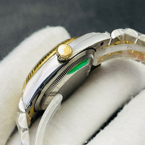Montre mécanique de luxe haut de gamme la plus vendue 2025 avec montre d'affaires à calendrier clouté de diamants bicolores - Product Image 4