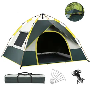 Grosir Kustom Tenda Otomatis 3/4 Orang Tenda Luar Ruangan Keluarga Berkemah Dome Camp Bepergian Backpacking Tenda Tahan Air