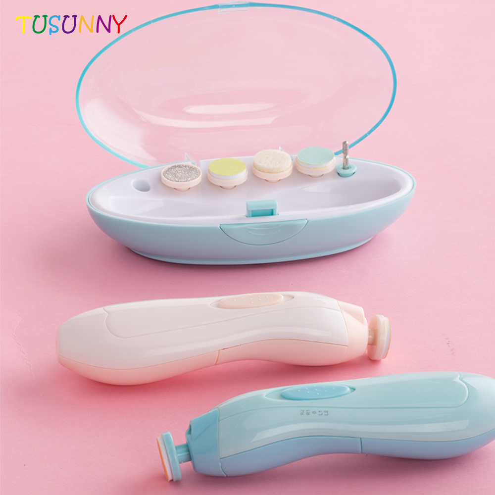 Эргономичный Электрический детский набор для ухода за ногтями, безопасный детский триммер для ногтей, кусачки