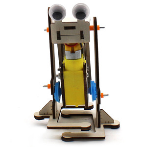 Petit robot marcheur 2 en 1 en bois, kit scientifique DIY pour enfants de 7 à 9 ans, jouet éducatif STEM, assemblage manuel, forme de dessin animé - Product Image 2
