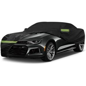<span class=keywords><strong>Housse</strong></span> de voiture imperméable pour Chevrolet Camaro 2010-2023 avec fermeture éclair sur la porte pour la protection contre le soleil, la pluie, la neige, les UV et la poussière, utilisation intérieure et extérieure - Product Image 1
