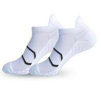 Chaussettes de sport pour hommes Absorbant la sueur Résistant à l'usure Massage des pieds Course à pied Fitness Compression Chaussettes courtes à la cheville Chaussettes de fitness