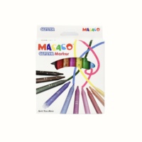 Marqueurs à paillettes en plastique à pointe feutre pour enfants, pour dessin manuel, pointe épaisse et souple, non-décolorant, ensemble nacré