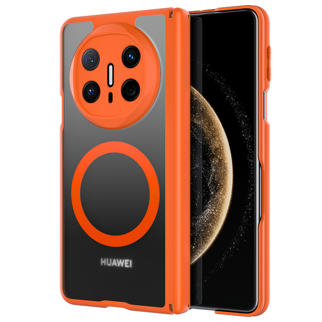 Magnetic Wireless Charging Mobile Phone Case Shockproof Folding Back Cover for Huawei Mate X7 X6 X5 X3