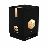 Boîte cadeau rigide personnalisée de luxe, emballage noir et or de qualité supérieure pour les marques de produits alimentaires et de cadeaux gastronomiques