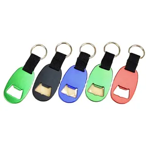Popular Short Strap Keychain Simplicity Nylon Embroidery Ribbon Men And Women Car Key Chain Pendant Bottle Opener Keyring