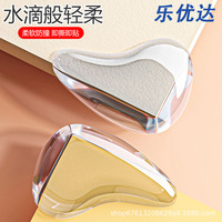 Loyouda Nouveaux protège-coins transparents en forme de goutte d'eau, protections d'angle de table en silicone épaissi anti-collision pour meubles