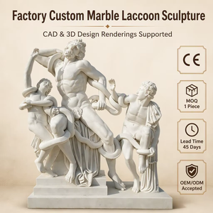 YOUFINE - Escultura de Mármol Tallada a Mano de Tamaño Real de <span class=keywords><strong>Laocoon</strong></span> y sus Hijos, a la Lucha con Serpientes, Personalizada de Fábrica - Product Image 3