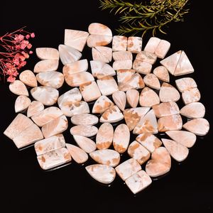 Precio al por mayor Rosa Scolecite Piedra preciosa suelta Grado superior Calidad Rosa Scolecite Par Cabujón Piedra preciosa suelta - Product Image 4