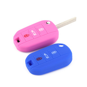 Cover portachiavi in Silicone per auto per Citroen C-Quatre <span class=keywords><strong>Peugeot</strong></span> 307 <span class=keywords><strong>308</strong></span> 407 408 accessorio portachiavi per auto con Logo - Product Image 3