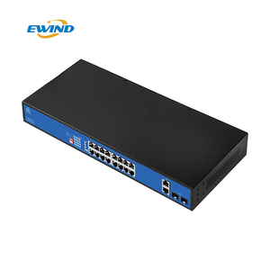 สวิตช์แบบ POE กิกะบิต16พอร์ต AI ที่มีการจัดการระบบคลาวด์120W 802.3af/at พร้อม2 RJ45 + พอร์ต SFP รีโมทคอนโทรล VLAN สำหรับกล้อง IP - Product Image 5