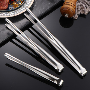 Pinces alimentaires en acier inoxydable 304 antidérapantes pour barbecue, pain, restaurant, buffet, style coréen - Product Image 4