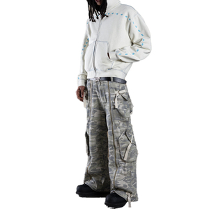 Jeans droits pour homme en denim décontracté solide, usé, délavé, taché et rapiécé, <span class=keywords><strong>MARSEILLE</strong></span> été hiver - Product Image 3