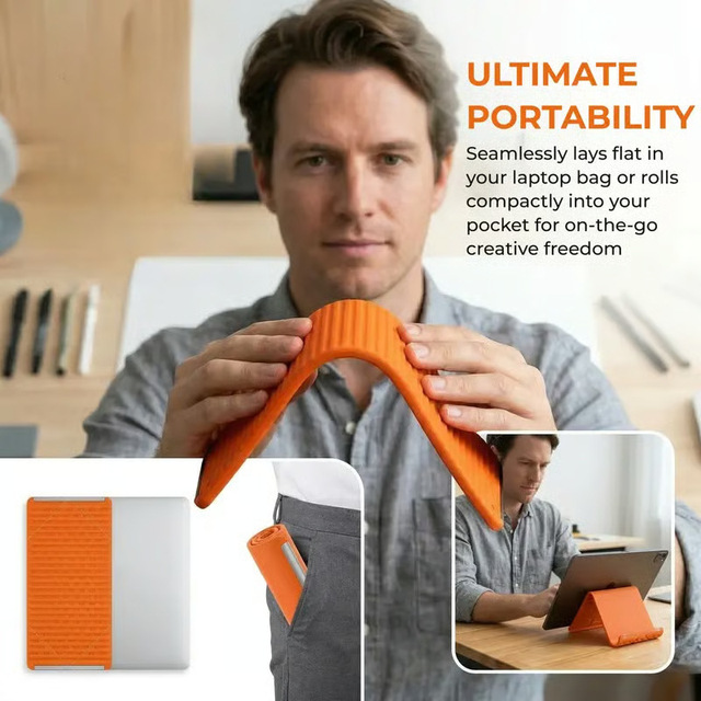 Creative Foldable Transformable Flexible Silicone Lazy Phone Stand Desktop Tablet Stand Travel Accessories