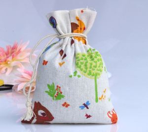 Wholesale Cotton Linen <b>Drawstring</b> Pouch Sachet Convenient Jewelry Wedding Party Bead Container Ribbon Rope Handle Shopping <b>Bags</b> - Product Image 4