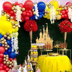 Guirlande de ballons sur le thème de la princesse <span class=keywords><strong>Blanche</strong></span>-<span class=keywords><strong>Neige</strong></span> rouge, jaune et bleue, 139 pièces, décorations d'<span class=keywords><strong>anniversaire</strong></span> pour filles, vente en gros - Product Image 5