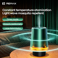 Répulsif Moustiques Sans Fil REMAX 595nm Veilleuse Nano Atomiseur Mode Bébé Minuteur 2-12H 1200mAh Rechargeable 60m² Intérieur Extérieur