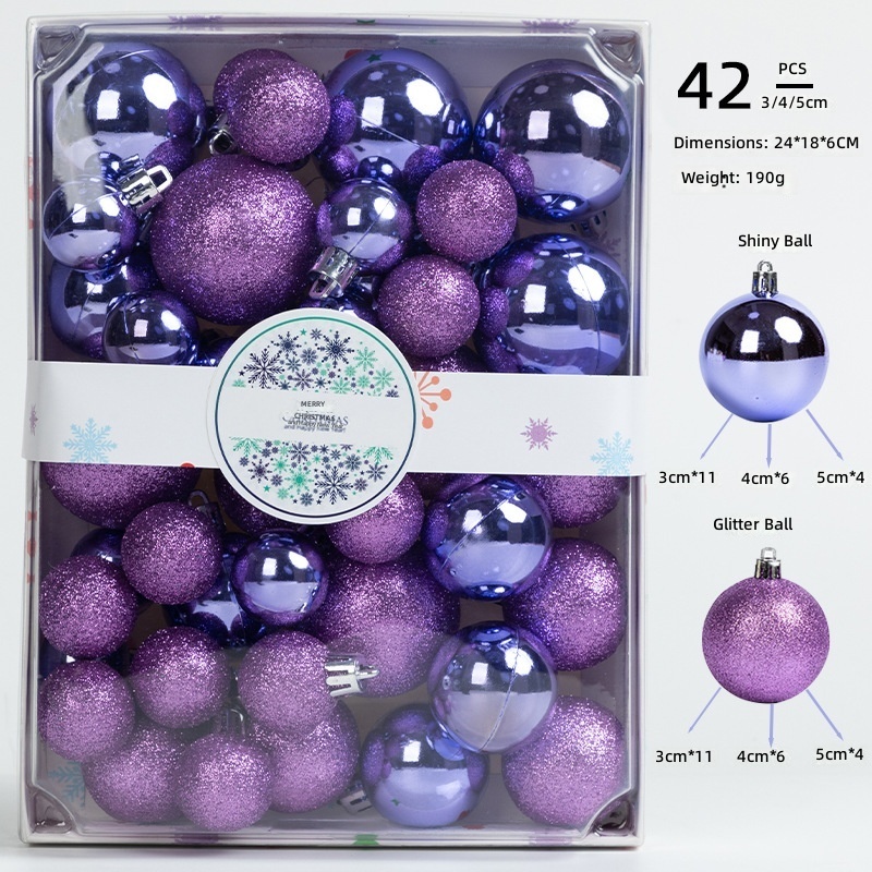 Boîte de couleur rectangulaire violette de 42 pièces