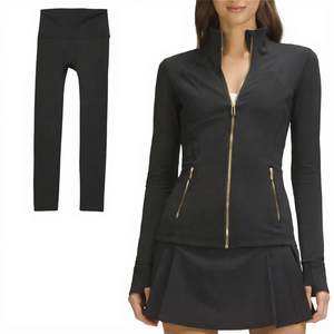 Ensemble veste et leggings de yoga pour femmes, séchage rapide, respirant, tenue de sport taille haute - Product Image 3