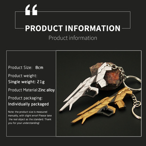 Valorant Keychain Đồ Chơi Súng Kim Loại Mô Hình Dao Thanh Kiếm Reaver <span class=keywords><strong>Karambit</strong></span> Vandel Glitchpop Bán Buôn Valorant - Product Image 2