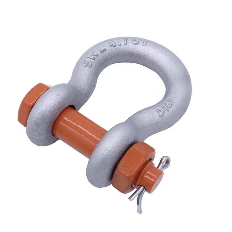 US Type Drop Forged G210 Chain D Shackle with screw pin