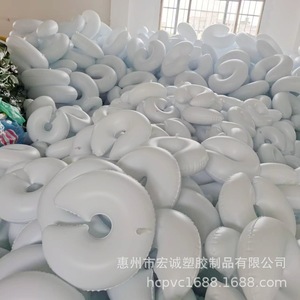 Pvc Inflatable Neck Pillow 30x30cm White For Swimming Pool Floats And Rafts - Product Image 1