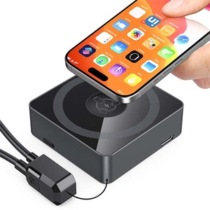 พาวเวอร์แบงค์แม่เหล็กไร้สาย 3-in-1 ความจุ 5000mAh สำหรับสมาร์ทโฟน สมาร์ทวอทช์ และหูฟัง TWS ชาร์จเร็ว 20W สายถอดได้ - Product Image 4