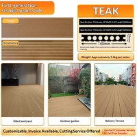 Plancher en composite bois-plastique co-extrudé, anti-corrosion, imperméable, ignifuge, auto-installable, design moderne, extérieur