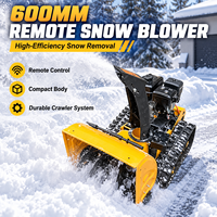 Souffleuse à neige sur chenilles de 800 mm de qualité industrielle, souffleuse à neige sur chenilles pour l'entretien routier, souffleuse à neige télécommandée