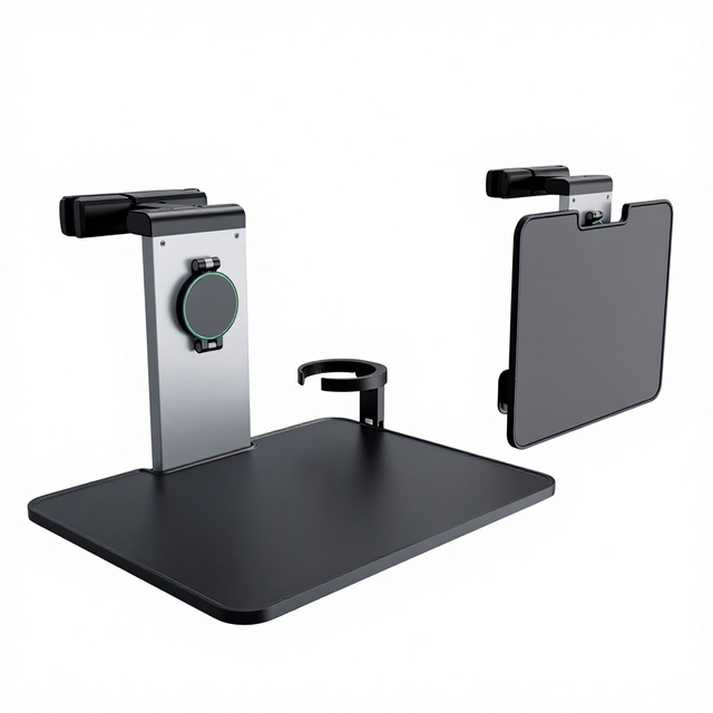 Foldable Car Back Seat Tray Table Adjustable Stand Phone Cup Holder Laptop iPad Work Eating Road Trips