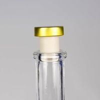 Bouteille en verre cristal premium 750 ml, forme plate, sérigraphie personnalisée, bouchon en liège, pour rhum, whisky, tequila, vodka, boissons Zhengshun