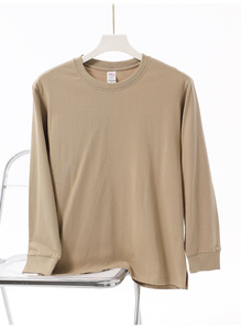 T-shirt a manica lunga in <span class=keywords><strong>cotone</strong></span> 100% da 240 g/m², tinta unita, di alta qualità, unisex, bianca, per uomo e donna - Product Image 5