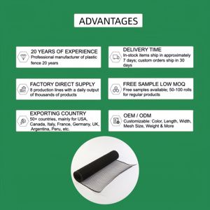 Rede de Cerca de Plástico Extrudado PE para Equipamentos de Fazenda Avícola 1.2X25M para Alimentação de Animais de Fazenda - Product Image 5