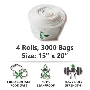 Bolsas de Polietileno para Productos, 15x20, HDPE, Bolsas de Basura Desechables, para Negocios y Compras - Product Image 2