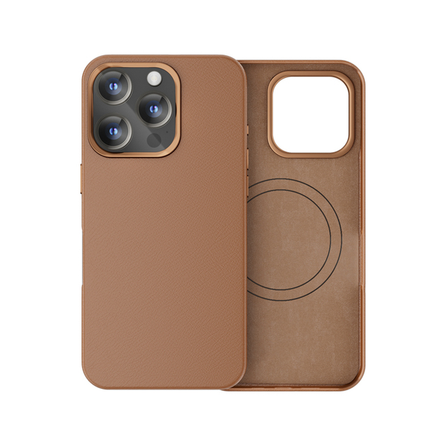 Luxury Premium Genuine Leather Phone Case Magnetic for IPhone15 16 Pro Max Phone Case Leather Vegan Leather Phone Case