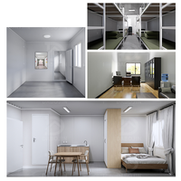 Maison conteneur détachable de 20 pieds Cabine modulaire préfabriquée petite maison de vie pour les applications de construction de bureaux de sauvetage d'urgence