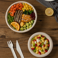 Couverts jetables en bagasse de canne à sucre naturelle, 100% compostables et biodégradables, fourchette, couteau, cuillère, approvisionnement en vrac pour les entreprises alimentaires