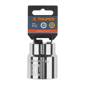 Truper D-3448 1-1/2 'chiave a bussola 12 punti 3/4' Drive con finitura cromata prese profonde per riparazione da DIY con esadecimali e quadrate e Torx - Product Image 1