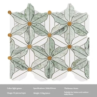 Carreaux de sol intérieurs/extérieurs 30x30 de style européen moderne, résistants à l'eau, pour usage hôtelier, motifs mixtes pierre et marbre