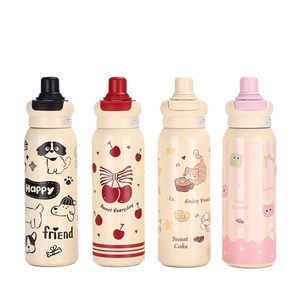 Cartoon Insulated Water Bottle 500ml Portable With Strap For Girls Office Use - Product Image 5