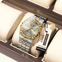 Reloj de Pulsera de Cuarzo de Lujo para Hombre Poedagar 675, Resistente al Agua, Luminoso, Montre Homme, Reloj de Acero Inoxidable para Hombre
