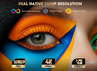 Proyector 4K con Licencia de Netflix y 386 Aplicaciones, Enfoque Automático con IA, WiFi y BT, Corrección Trapezoidal Automática, Videoproyector de Cine con Zoom del 50%