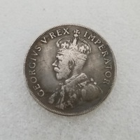 Pièce de monnaie commémorative de style antique en laiton émaillé plaqué argent d'Afrique du Sud de 1931 pour fête d'anniversaire ou décoration intérieure