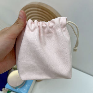 Bolsa de cosméticos de almacenamiento de lona de color sólido al por mayor bolsa de <span class=keywords><strong>maquillaje</strong></span> de lona con cordón tridimensional simple portátil - Product Image 6