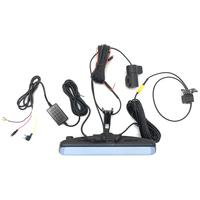 Caméra de tableau de bord pour voiture, enregistrement vidéo, écran plein écran 9,66 pouces, rétroviseur de voiture avec trois caméras Full HD